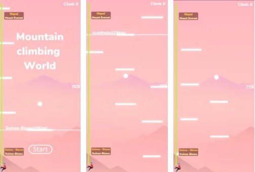 Gameplay screenshot from mountain climbing world for Android