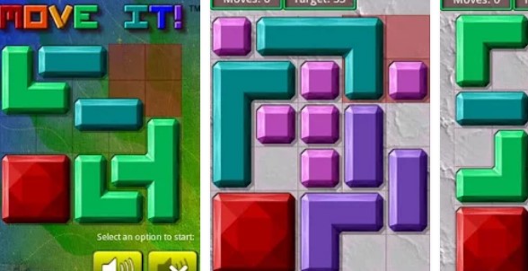 Gameplay screenshot from move it block sliding puzzle for Android
