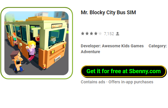 mr blocky городской автобус sim