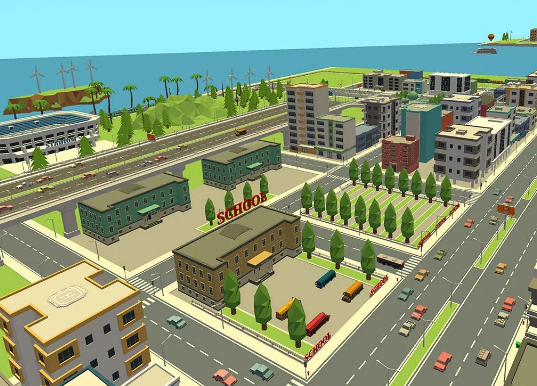 Gameplay screenshot from mr blocky city bus sim for Android