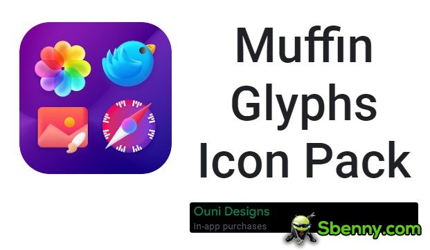 paquete de iconos de glifos de muffin