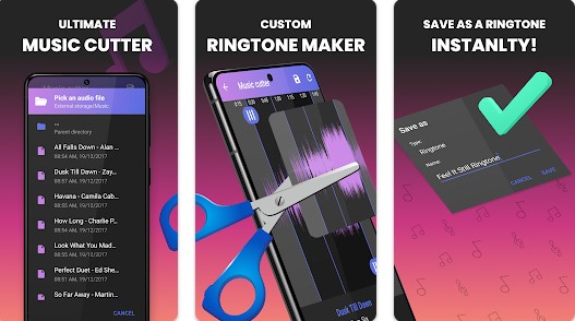 Gameplay screenshot from music cutter ringtone maker for Android