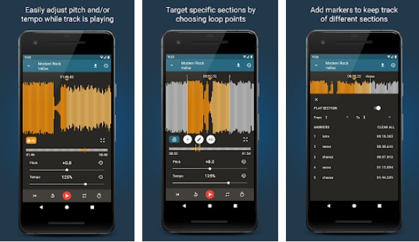 editor de música cambiador de tono y velocidad up tempo MOD APK Android