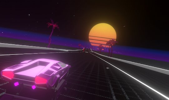 Gameplay screenshot from music racer for Android