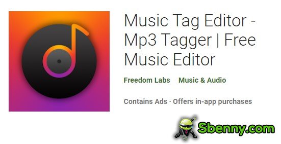 editor di tag musicali editor di musica gratuito per tagger mp3