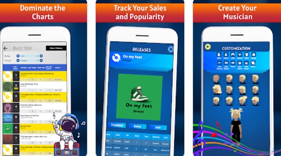 Gameplay screenshot from music wars rockstar and rap sim for Android