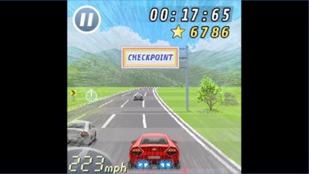 Gameplay screenshot from my fitness racer for Android
