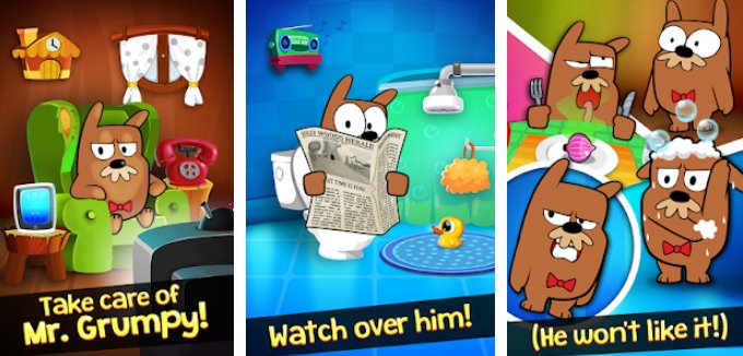 Gameplay screenshot from my grumpy the world s moodiest vrtual pet for Android