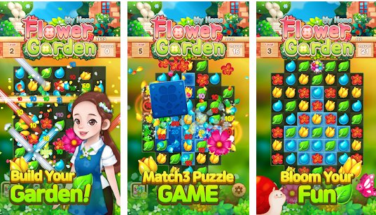 Gameplay screenshot from my home flower garden puzzle master for Android