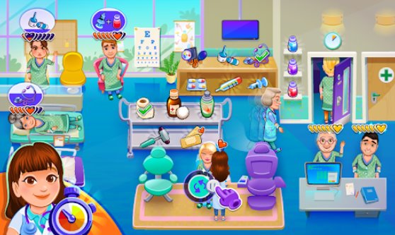 Gameplay screenshot from my hospital doctor game for Android
