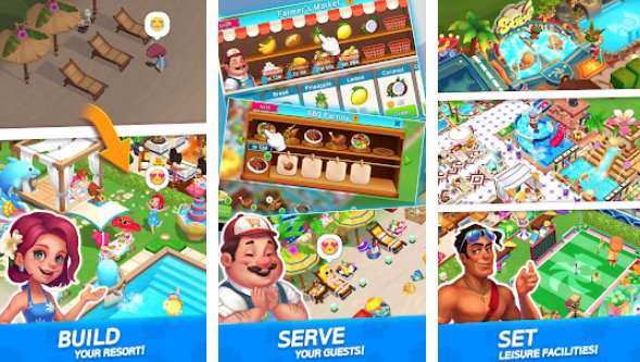 Gameplay screenshot from my little paradise resort management game for Android