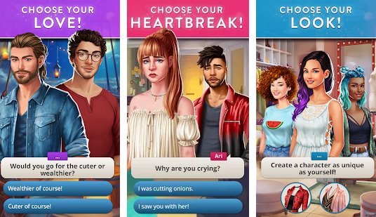 Gameplay screenshot from my love make your choice for Android