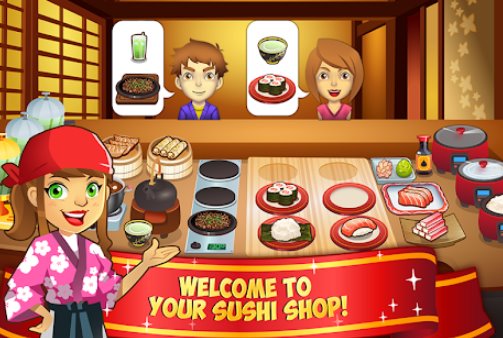 Gameplay screenshot from my sushi shop japanese food restaurant game for Android