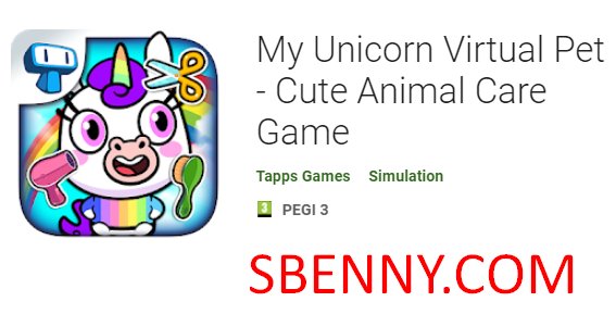Mi mascota virtual unicornio lindo juego de cuidado de animales