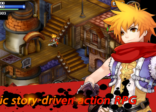 Gameplay screenshot from mystic guardian old school action rpg for Android