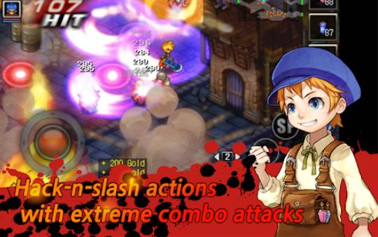 Gameplay screenshot from mystic guardian vip old school action rpg for Android