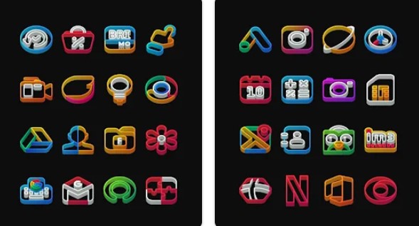 paquete de iconos 3d de nambula dock MOD APK Android