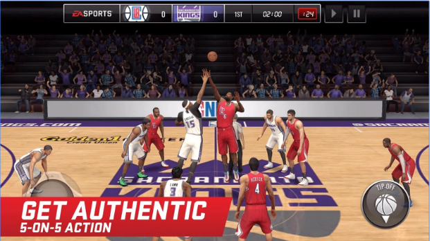 Gameplay screenshot from nba live mobile basketball for Android