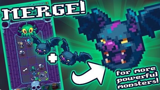 Gameplay screenshot from necromerger idle merge game for Android
