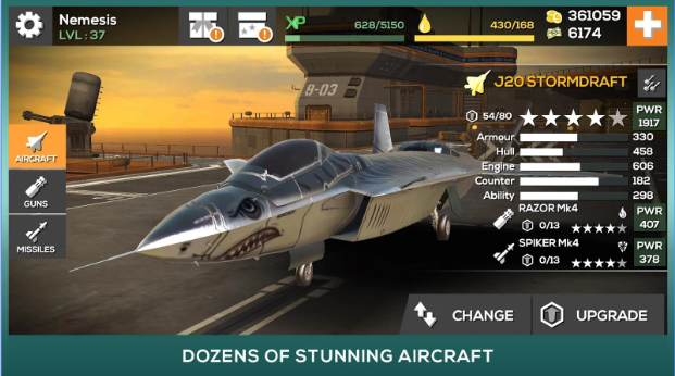 Gameplay screenshot from nemesis air combat for Android