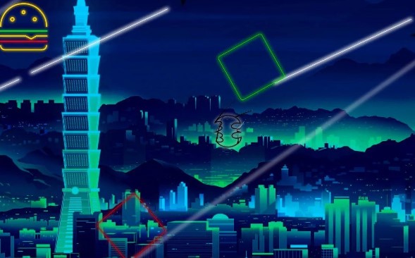 Gameplay screenshot from neon bounce premium the game for Android
