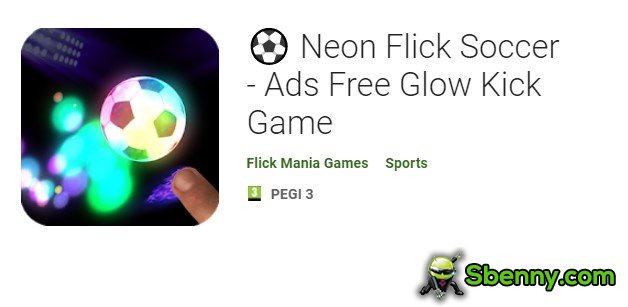 Neon-Flick-Fußball-Anzeigen kostenloses Glow Kick-Spiel