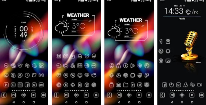 pacote de ícones neon w MOD APK Android