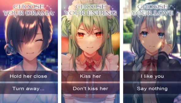 Gameplay screenshot from nerd s guide to surviving high school dating sim for Android