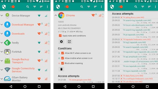 Gameplay screenshot from netguard no root firewall for Android