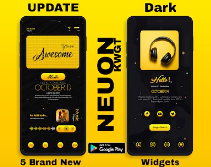 Gameplay screenshot from neuon kwgt for Android