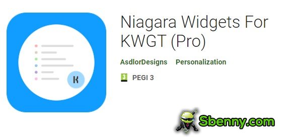 Niagara-Widgets für kwgt pro