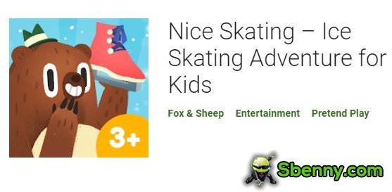 belle aventure de patinage sur glace pour les enfants