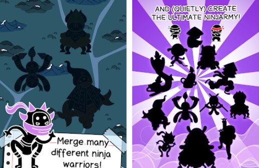 evolução ninja criar e mesclar guerreiros furtivos MOD APK Android