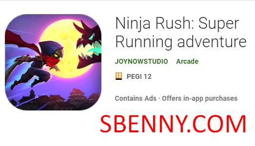 ninja rush super aventura corriendo