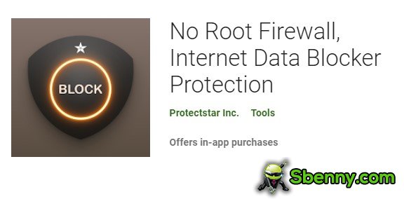 sem proteção de bloqueador de dados de Internet de firewall de raiz