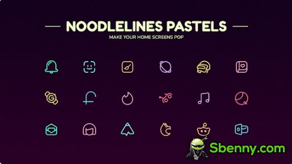 Nudellinien Pastell Icon Pack