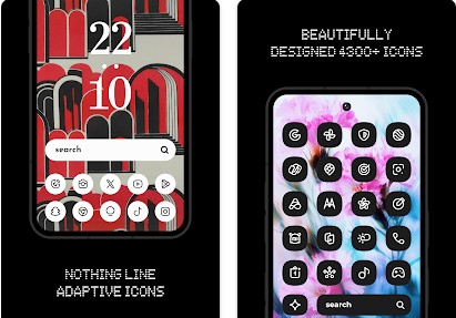 Gameplay screenshot from nothing line adaptive icons for Android