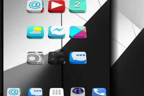 Gameplay screenshot from nougat 3d iicon pack theme hd for Android