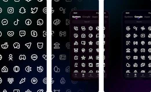 pacote de ícones de luz de nyon MOD APK Android