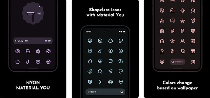 materiał nylonowy, ikony MOD APK na Androida
