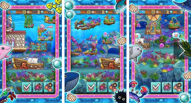 Gameplay screenshot from ocean aquarium pocket island for Android