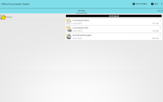 Gameplay screenshot from office documents viewer pro for Android