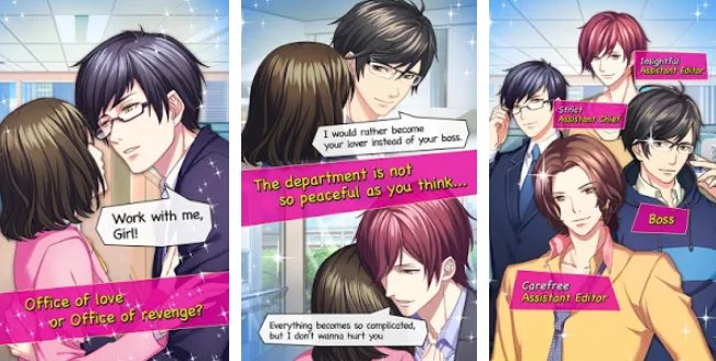 Gameplay screenshot from office love story otome game for Android