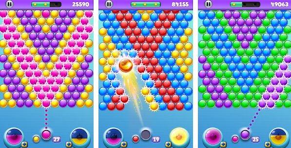 Gameplay screenshot from offline bubbles for Android