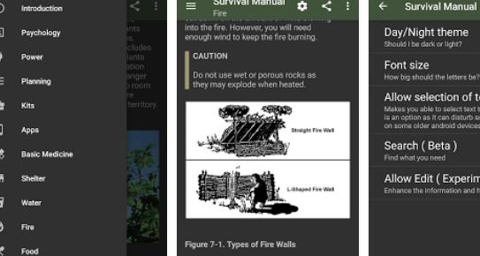 Gameplay screenshot from offline survival manual for Android