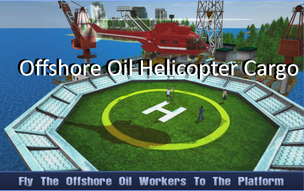 costa afuera de carga del helicóptero de petróleo