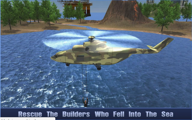 Gameplay screenshot from offshore oil helicopter cargo for Android