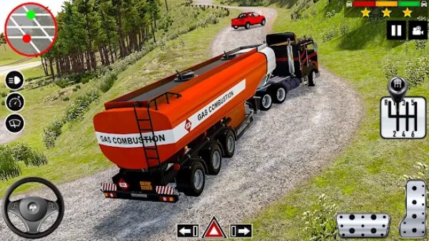 Gameplay screenshot from oil tanker truck driving games for Android