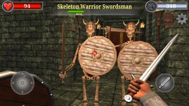 Gameplay screenshot from old gold 3d dungeon quest action rpg for Android