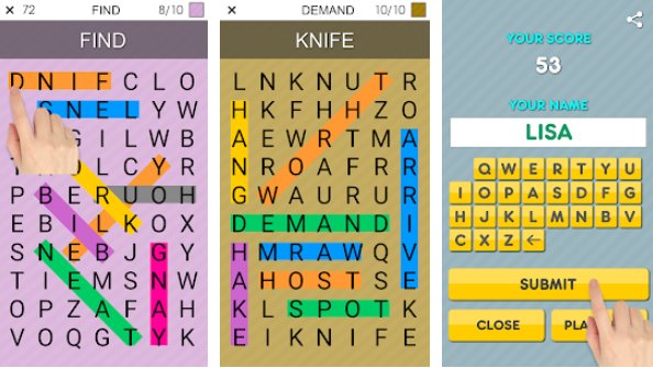 one by one multilingual word search MOD APK Android